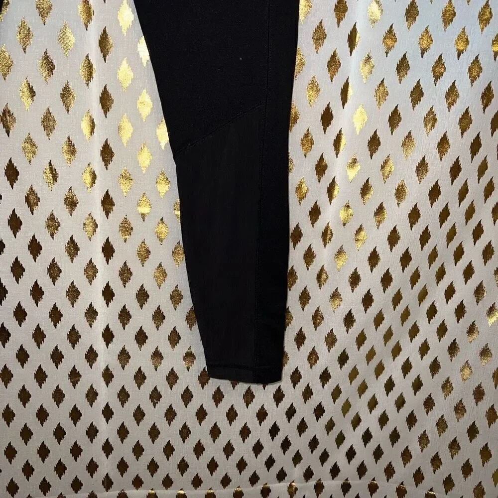 Puma leggings medium gold ribbed knees size M
